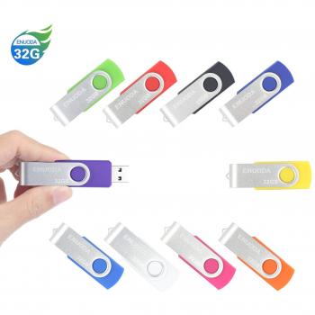 10 Piezas 32GB USB 2.0 ENUODA Pendrive Pivote Memorias Giratoria Plegable Diseño de Cierre