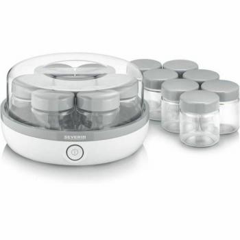 Severin JG3520.760 Yogurtera Casera con Libro de Recetas y 14 Botes de 150 ml
