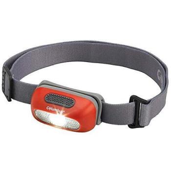 COLUMBUS Lámpara Frontal CF4 | Linterna Frontal Recargable, Potente e Impermeable con Cabezal Orientable. Linterna Led de 175 Lúmenes y Color Rojo y Gris - 3 años de Garantía