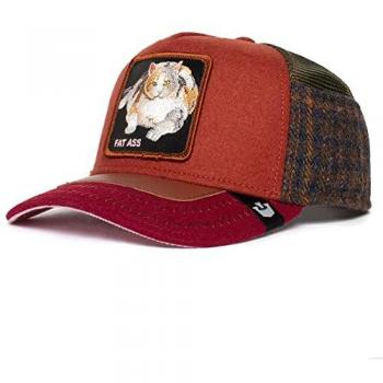 Gorra Trucker Goorin Bros de Lana Roja Ajustable Modelo Fat Ass Freshman Fifteen - Envío Rápido