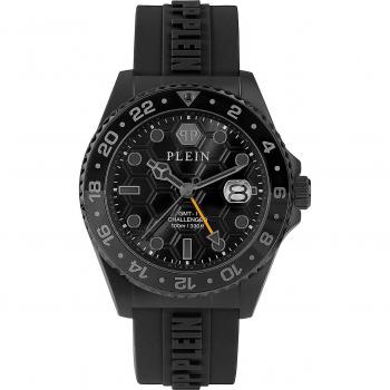 Philipp Plein Gmt-I Challenger Men's Black Watch Pwyba1023 Silicone - One Size