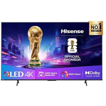 TV Hisense QLED 75E7Q Pro 189 cm (75) 4K UHD Smart TV, 144Hz, HDR, Dolby Atmos