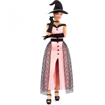 Disfraz de Bruja Rosa Vintage para mujer