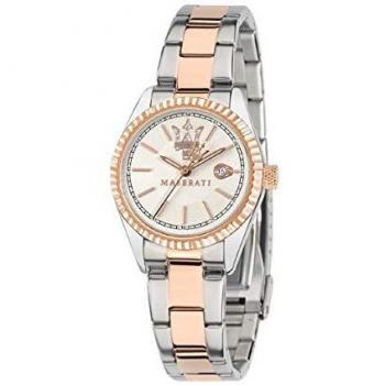 Women's Watch, Competizione Collection, Quartz Movement, Three Hands Version with Date, Stainless Steel and Rose Gold pvd Watch - R8853100504