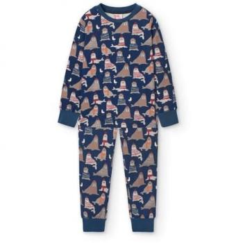 Boboli Pijama Interlock de Niño de Algodón con Manga Larga Estampado
