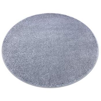 Alfombra Redonda Santa Fe Plata 133 cm, Liso Color Sólido Gris
