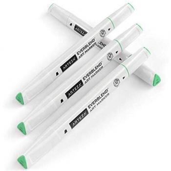 Arteza EverBlend rotuladores mezcladores color Verde Manzana A546 | Juego de 4 | Rotuladores de alcohol con doble punta
