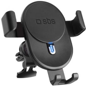 Soporte de Auto SBS con Carga Inalámbrica Rápida 10W y Mecanismo de Gravedad Negra