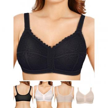 Berlei Women's Classic Full Cup Front Fastening Bra - Black Polyamide - Size 42DD