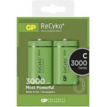 GP ReCyko+ - Baterías Recargables de 3000 mAh, Pack de 2 Unidades