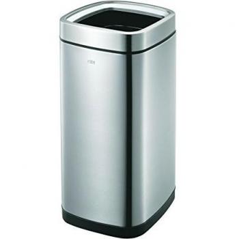 EKO Cubo de Basura Laguna Abierto 35 L Plata Mate