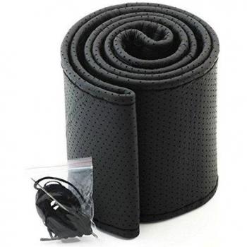 SODIAL(R) DIY Fundas para volante con Agujas e hilo Color Negro