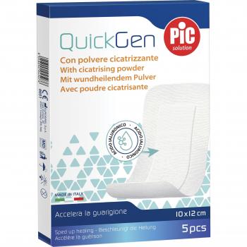 Apósito Cicatrizante QuickGen 10x12 cm con Ácido Hialurónico - 5 Unidades