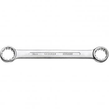 GEDORE Llave de doble anillo, Ancho de llave 13+17 mm, Recta, Plana, Fina, De doce cantos, Perfil UD, Llave, 4 13X17