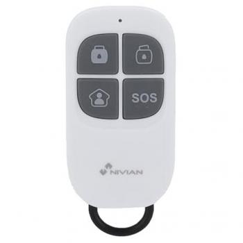 Mando a Distancia Inalámbrico Nivian - Control Total de Alarma (Armado, Desarmado, Parcial y Pánico) con Indicador LED - Frecuencia 433MHz - Compatible con Paneles de Al