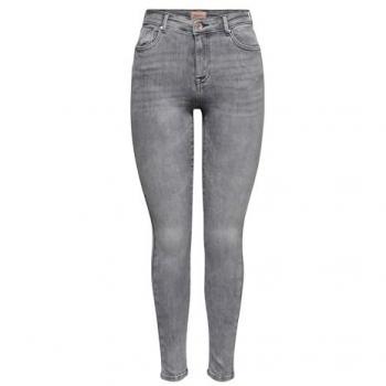 Only Power Mid Rise Push Up Skinny Jeans for Women - Grey Denim