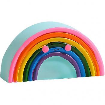 Luz LED infantil nocturna quitamiedos diseño arcoiris 14x4x7 cm
