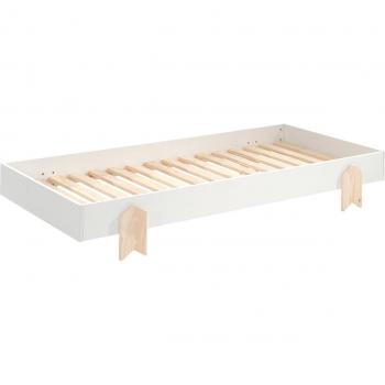 Cama Individual Modulo Vipack, 90 x 200 cm, Cama Alta con Diseño de Flecha, Fabricada en Europa, Sin Colchón