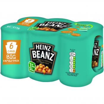 Heinz Baked Beanz - 12 Paquetes de 415 gr - Total: 4980 gr