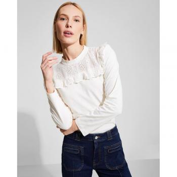 Naëlle - Camiseta de mujer con bordado suizo