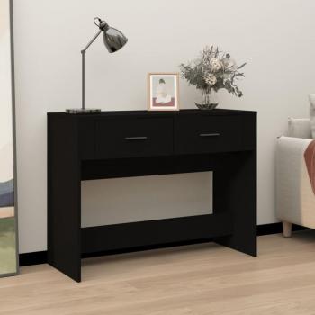 Consola negra de madera multicapa 100x39x75 cm