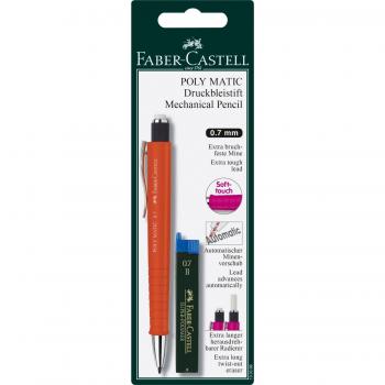 Faber-Castell Poli 133.398 Matic lápiz mecánico en Blister Card colores surtidos, 0.7 MM