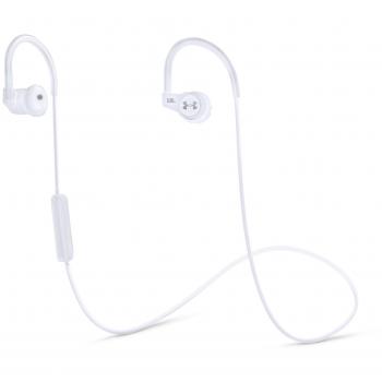 Under Armour - Sport Wireless Heart Rate Engineered by JBL, Auriculares intraaurales inalámbricos con monitorización del Ritmo cardíaco para Deportistas, Blanco
