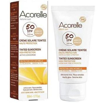 Acorelle Crema Facial Color Apricot Spf 50 50Ml. 50 ml