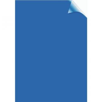 Fellowes 5377101 Cubiertas para Encuadernar, PVC, 200 micras, A4, Transparente/Azul, Paquete de 100 Unidades