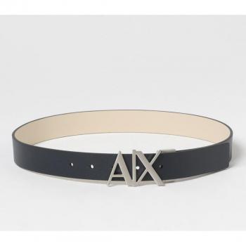 Navy Blue Reversible Leather Belt for Men - Size 28 by Armani Exchange