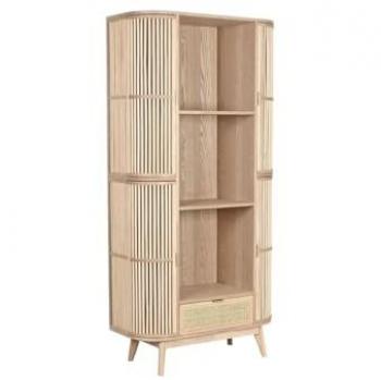 Estantería Natural de Ratán y Abeto Home ESPRIT 88 x 36 x 180 cm