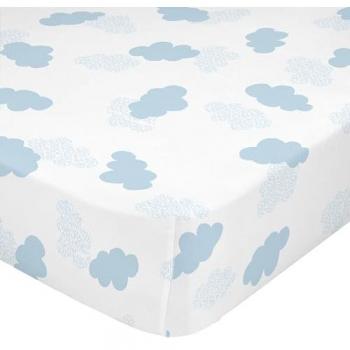Sábana Bajera Básica Kids Azul 105x200 cm, 100% Algodón, Calidad 150