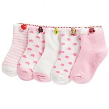 Niños Niñas Calcetines de Algodón Cómodo Suave Elasticity Absorber el Sudor primavera verano otoño Color Rosa 0-1 año