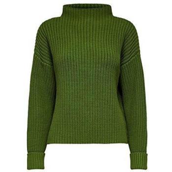 SELECTED FEMME SLFSELMA LS Knit T-Neck B Suéter, Twist of Lime, L para Mujer