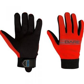 Bare BA-055926RED Guantes, Unisex Adulto, Negro/Rojo, XXS