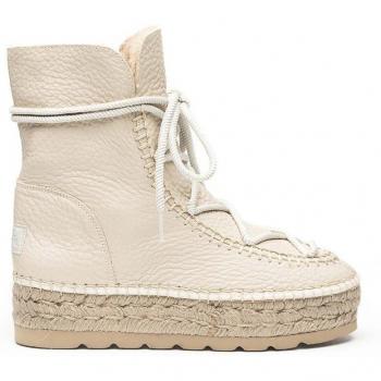 Botas de mujer Vidorreta MERCE 95800BOMD2 en piel grabada ofwhite con ajuste de cordones
