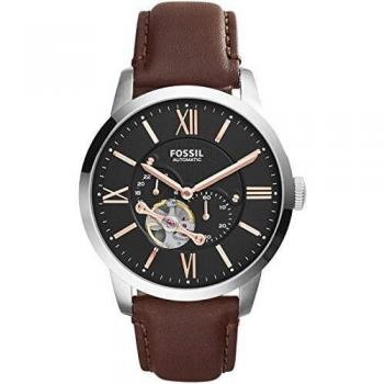 Fossil Reloj Analogico para Hombre de Automático con Correa en Piel ME3061