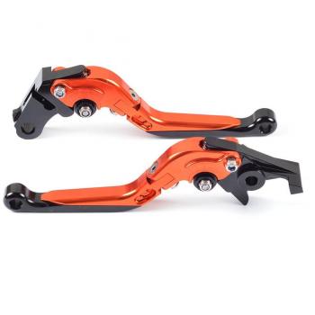 Tencasi Naranja CNC Plegable Extensible Ajustable Palanca de embrague de freno para KTM 390 Duke/RC390 2013-2017 , 200 Duke/RC200 2014-2016, RC125/125 Duke 2014-2017
