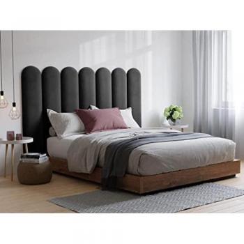 Cabecero de cama JAPI 210 cm - Terciopelo Gris - Pascal Morabito