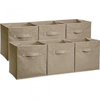 GREATOOL Caja de Almacenaje Plegable , Pack 8 Unidades de 31x31x31cm,, Cajas organizadoras en Tela, Caja para organizar Ropa, Juguetes y Sábanas en Armarios