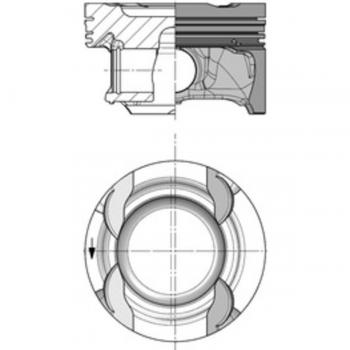 Pistón Kolbenschmidt 40853600 con anillos, alta calidad, compatible con motores de diversas marcas, fabricado en materiales duraderos y resistentes al desgaste