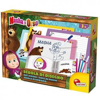 Lisciani- Masha y El Oso-Escuela de Dibujo Juego Creativo para niñas, Multicolor