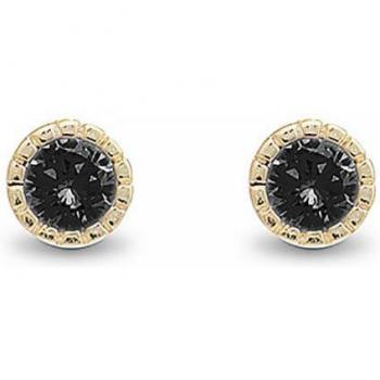 Pendientes Luxenter Happy Gems Naadim Plata-Oro-Amamarillo-Circonita Negra
