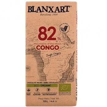 Blanxart Tableta de Chocolate Negro Ecológico - Congo 82% Cacao 1 Unidad 125 g