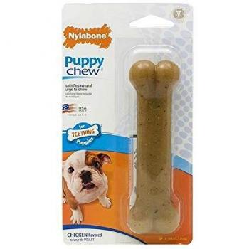 Nylabone - Juego de 3 mordedores para cachorros con sabor a pollo normal