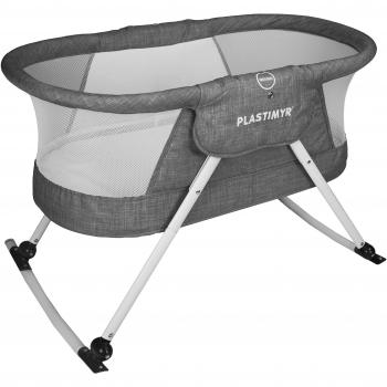 Plastimyr Ivoly - Minicuna plegable, color gris