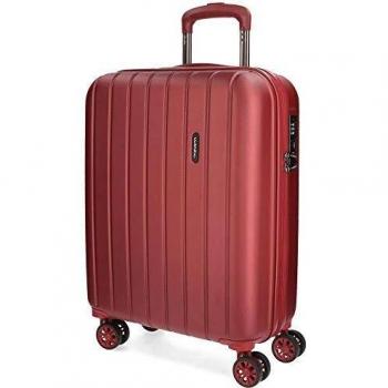 Movom Wood Maleta de cabina Rojo 40x55x20 cms Rígida ABS Cierre TSA 38L 3,2Kgs 4 Ruedas dobles Extensible Equipaje de Mano