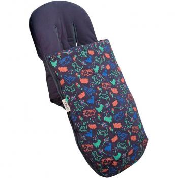 Saco Universal de Algodón Jyoko Happy Dino para Cochecito y Silla de Paseo - Impermeable y Aislamiento Térmico