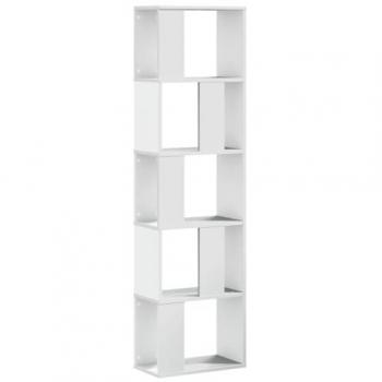 Librería 5 niveles madera ingeniería 45x23,5x162,5 cm Blanco, Negro, Roble Sonoma Mueble Almacenaje Estantería para Oficina, Estudio, Dormitorio