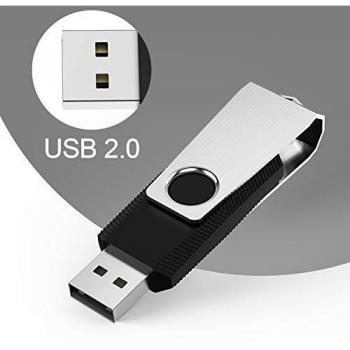 Memorias USB 16GB, TOPESEL Pendrives Flash USB Sticks 2.0 Flash Drives Llaves USB, Pack de 10 Unidades, Negro